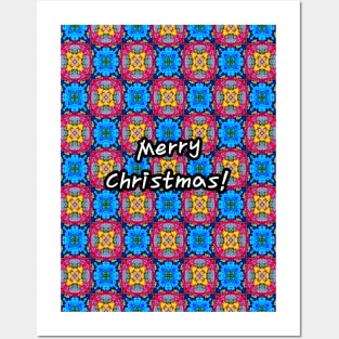 Colorful Christmas tree patterns. Posters and Art